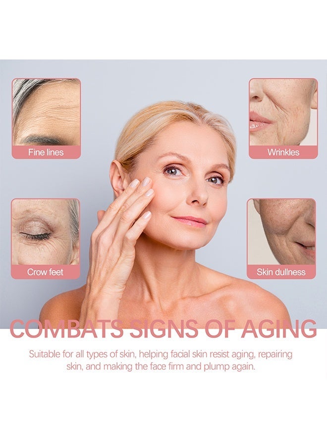 إيلهو كبسولات الوجه المضادة للتجاعيد، كبسولات فيتامين E للوجه، كبسولات سيروم حمض الهيالورونيك، سيروم مضاد للشيخوخة للوجه، إصلاح نشط للبشرة، يدعم تفتيح البشرة وإصلاح البقع الداكنة. - Image 3